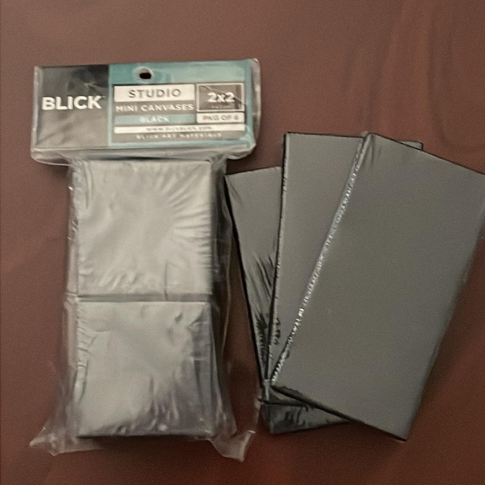 Blick Studio mini black canvases art craft supply paintings
